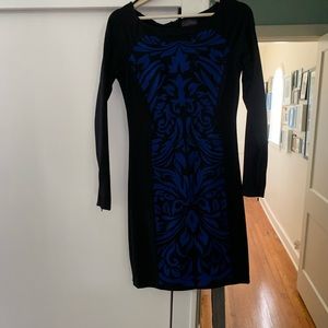 Hale Bob black and blue dress
